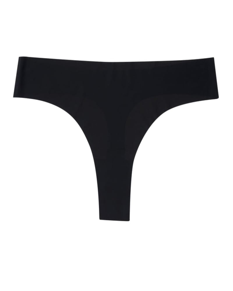 Front of a size Large VIP Thong in Tap Shoe Black by Uwila Warrior. | dia_product_style_image_id:274334